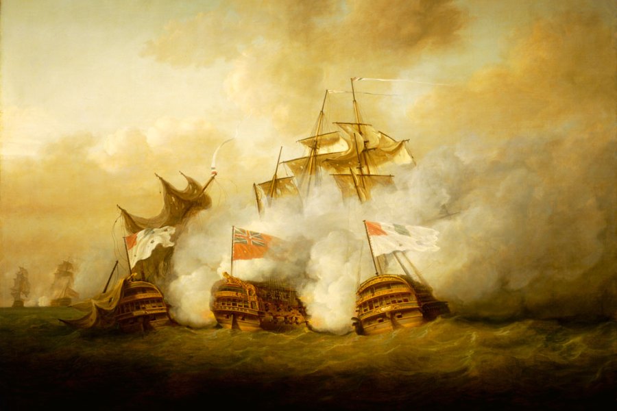 The Brunswick and the Vengeur du Peuple at the Battle of the First of June, 1794 (1795), Nicholas Pocock. National Maritime Museum, Greenwich