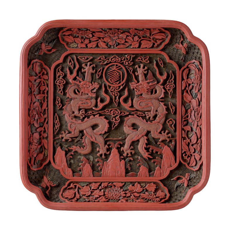 Imperial tray (one of four), Chinese, mark and reign of Qianlong (1736–95). The Royal Collection