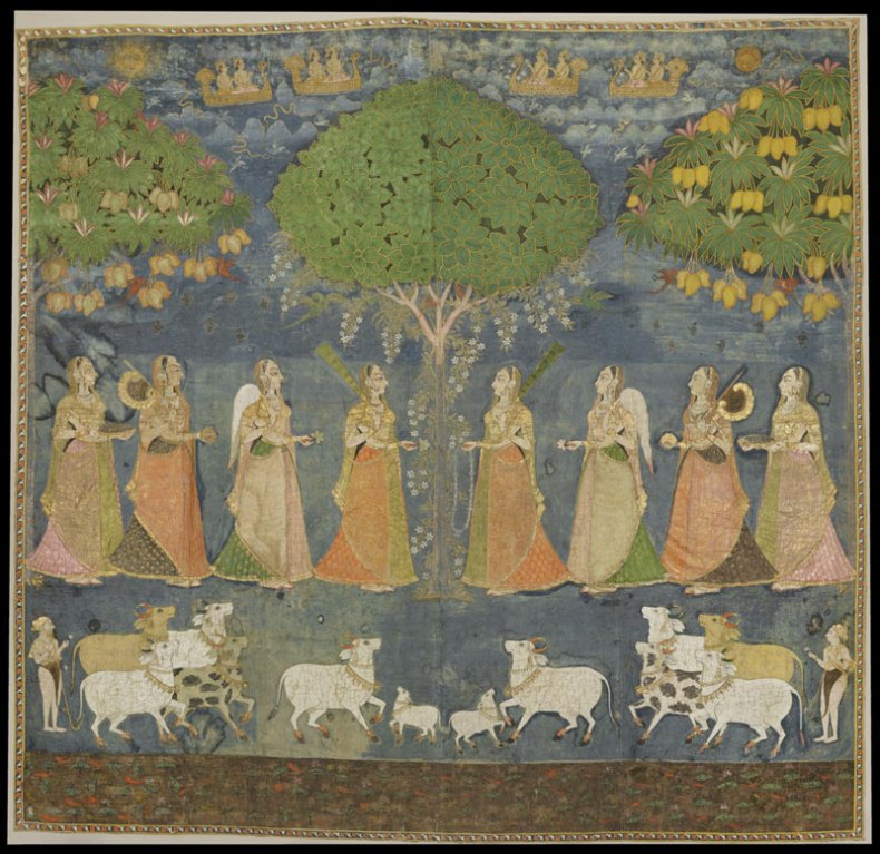 Shrine Hanging with Krishna in Tree Form (Vrikshachari Piccawai) (18th century), Indian, artist unknown.