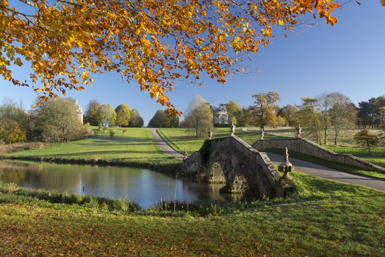 The Oxford Bridge at Stowe, Buckinghamshire.