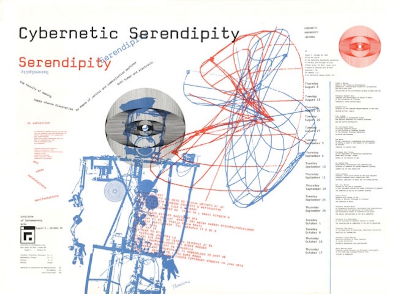 Poster advertising 'Cybernetic Serendipity' at ICA London, 2 August–20 October 1968