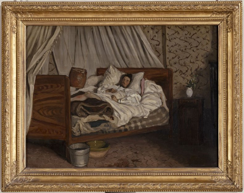 L’Ambulance improvisée (Monet blessé à l’Hôtel du Lion d’Or à Chailly-en-Bière) (1865), Frédéric Bazille. © Photo RMN-Grand Palais (musée d’Orsay) / Hervé Lewandowski