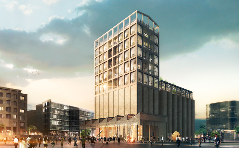 Rendering of the Zeitz Museum of Contemporary African Art (Zeitz MOCAA), Cape Town, which is scheduled to open in September 2017. Courtesy Heatherwick Studio