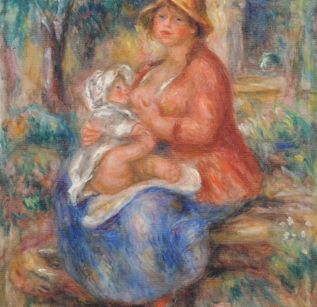 Aline Renoir Nursing her Baby (1915), Pierre-Auguste Renoir. Kunstmuseum Bern