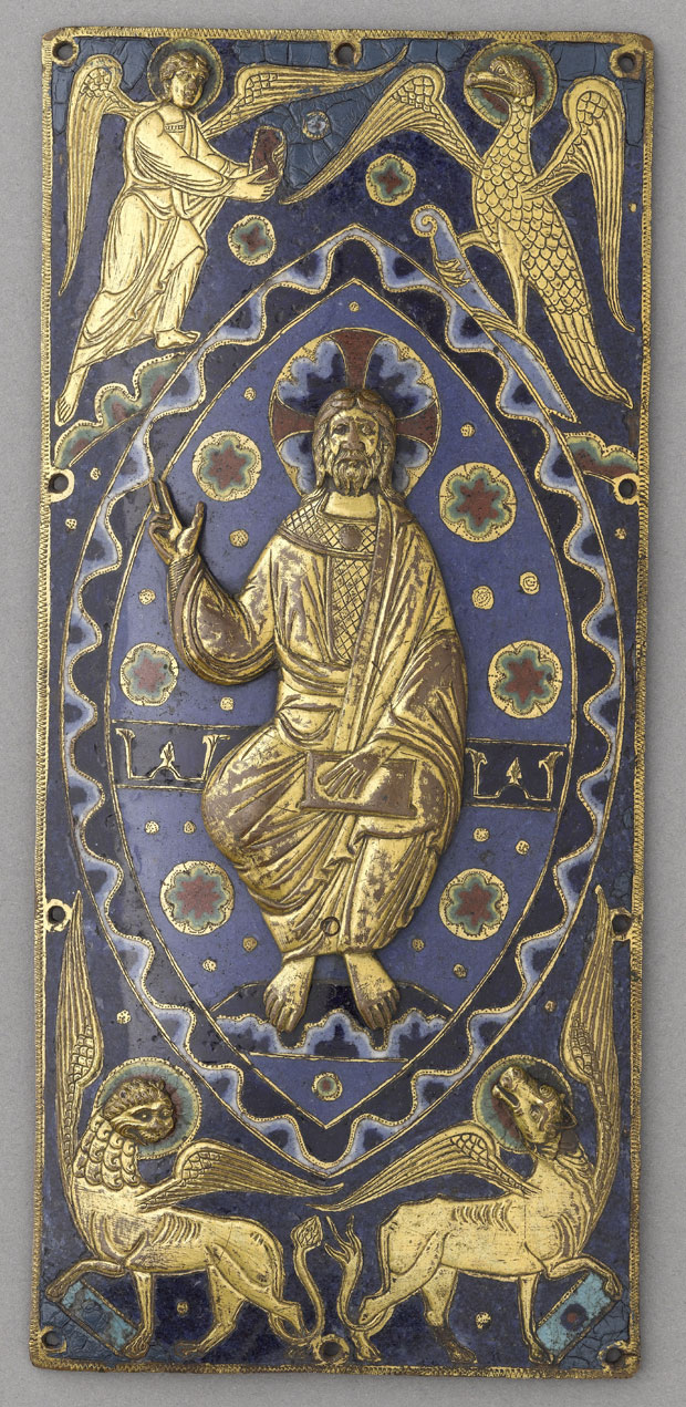 Plaque for a book cover with Christ in Majesty