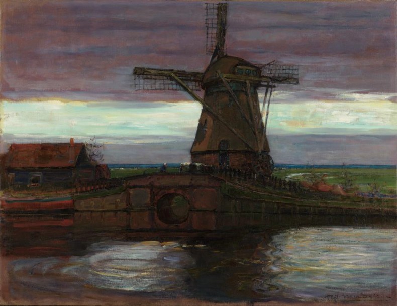 Stammer Mill with Streaked Sky (1905–07), Piet Mondrian. Acquisitions of the Month.