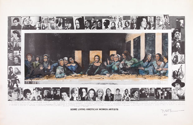 Some Living American Women Artists / Last Supper (1972), Mary Beth Edelson. © Mary Beth Edelson. Courtesy of Balice Hertling, LLC, New York / The SAMMLUNG VERBUND Collection, Vienna