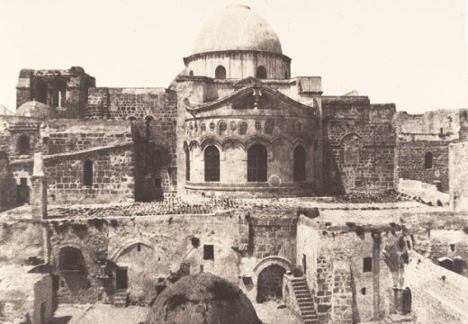 Jerusalem, Church of the Holy Sepulchre, Apse (1854), Auguste Salzmann.