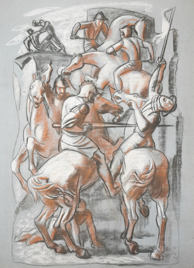 Preparatory Study for Mural (date unknown), Hans Feibusch. © By Permission of The Werthwhile Foundation
