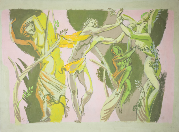 Preparatory Study for Mural (1952), Hans Feibusch. © By Permission of The Werthwhile Foundation