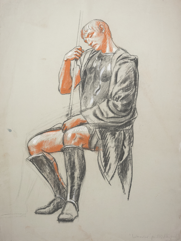 Warrior (Preparatory Study for Newport Civic Centre Mural) (c.1964), Hans Feibusch. © By Permission of The Werthwhile Foundation