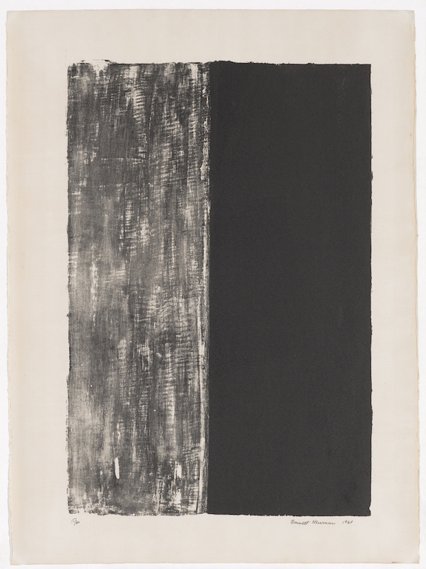 Untitled, (1961), Barnett Newman. Kunstmuseum Basel - Gift of the Artist, Photo: Kunstmuseum Basel - Martin P. Bühler