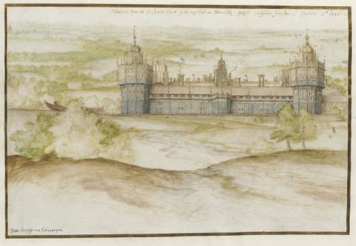 Nonsuch Palace (1568), Joris Hoefnagel. © Victoria and Albert Museum, London
