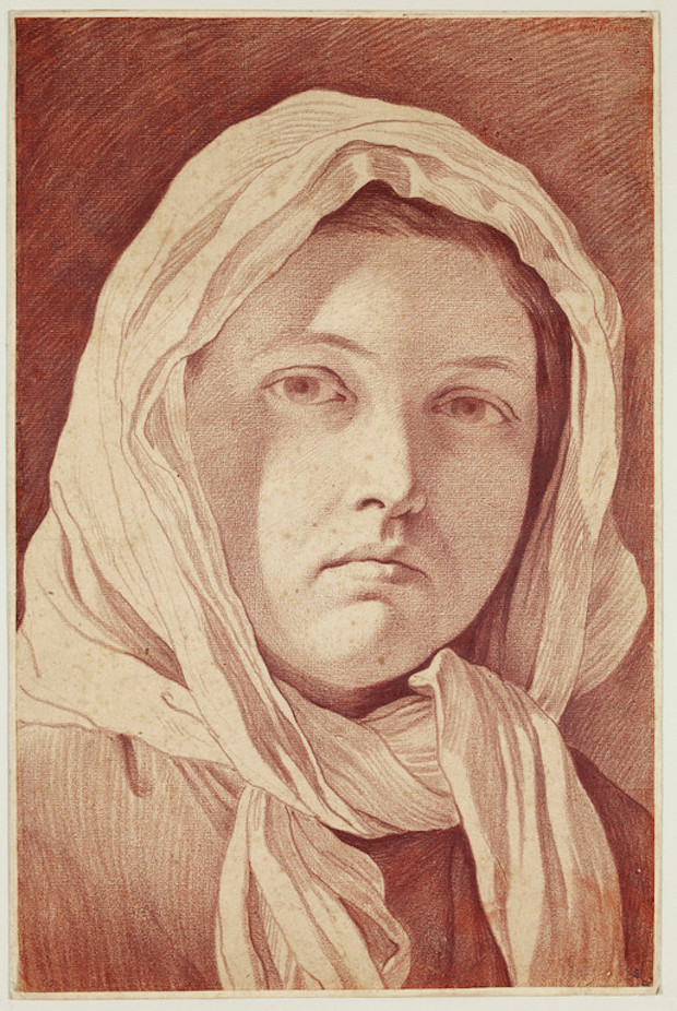Head of a Woman Wearing a Headscarf, Edme Bouchardon (1698 - 1762). Image © Beaux-Arts de Paris, Dist. RMN-Grand Palais / Art Resource, NY