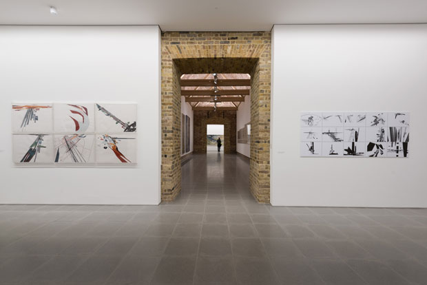 Zaha Hadid, Installation view, Serpentine Sackler Gallery, London (8 December 2016–12 February 2017) © Zaha Hadid Foundation. Image © 2016 Hugo Glendinning