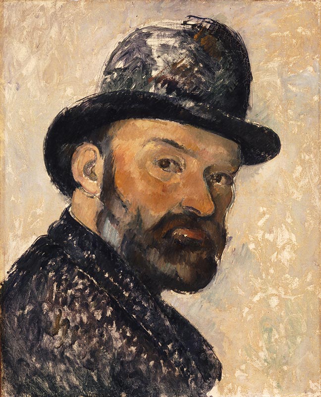 Self Portrait in a Bowler Hat (1885–86), Paul Cézanne. Ny Carlsberg Glyptotek, Copenhagen. Photo: Ole Haupt