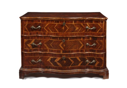 North Italian olivewood and walnut commode en arbalète (late 18th century). The Pedestal; £3,000–£4,000