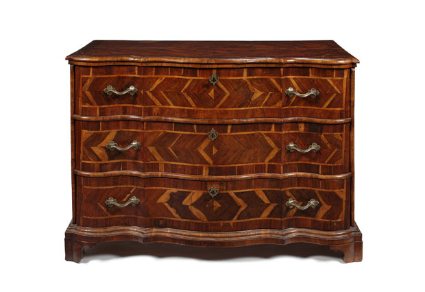 North Italian olivewood and walnut commode en arbalète (late 18th century). The Pedestal; £3,000–£4,000