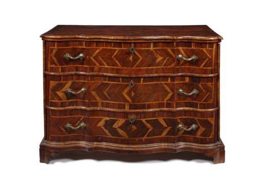 North Italian olivewood and walnut commode en arbalète (late 18th century). The Pedestal; £3,000–£4,000