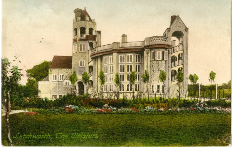 Postcard of The Cloisters, designed by William Harrison Collishaw, (c. 1907)