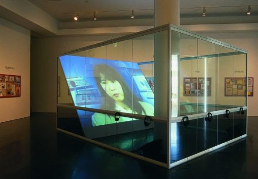 Installation view of On Translation: The Games (1996) by Antoni Muntadas at Atlanta College of Art Gallery