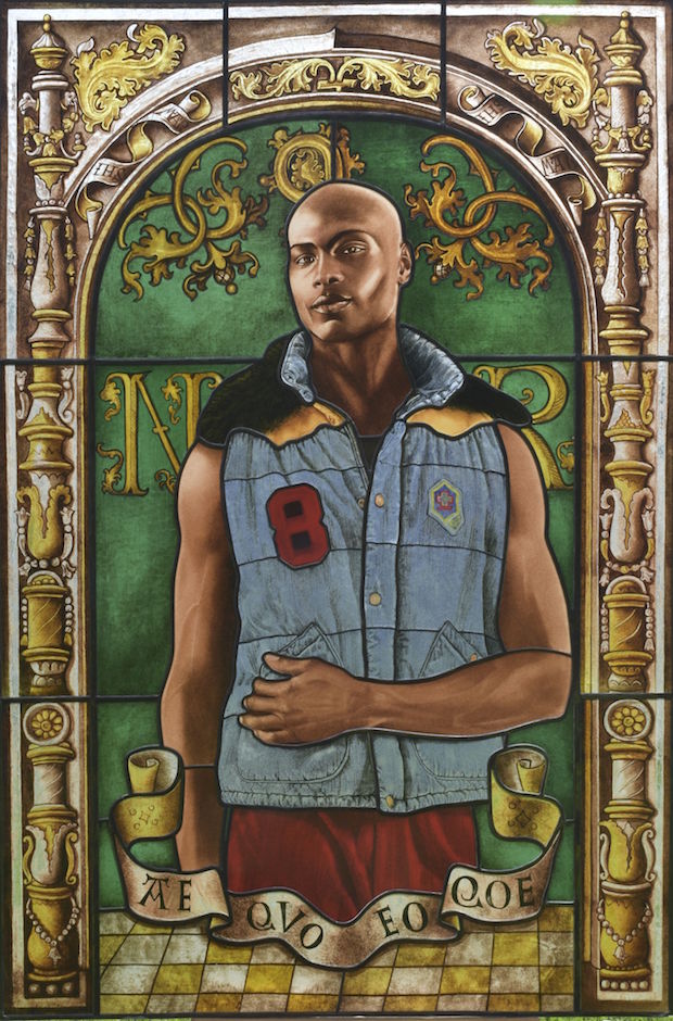 Arms of Nicolas Ruterius, Bishop of Arras (2014), Kehinde Wiley. Courtesy of Galerie Daniel Templon, Paris. © Kehinde Wiley