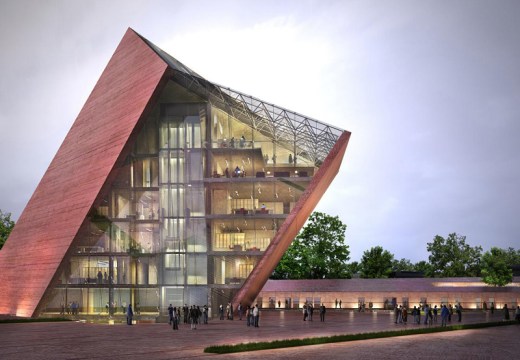 Visualisation of Gdansk's Museum of the Second World War building designed by Studio Kwadrat