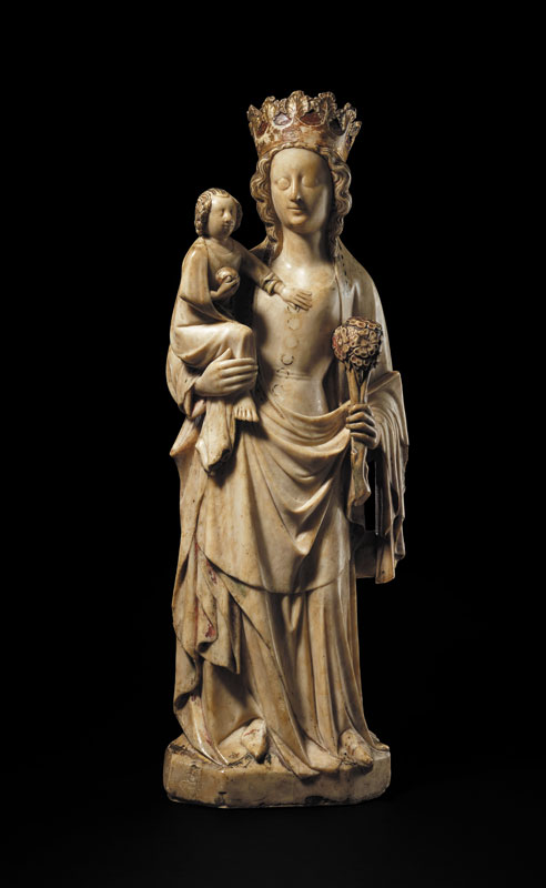 Alabaster Figure of the Virgin and Child, 14th Century. © The Trustees of the British Museum