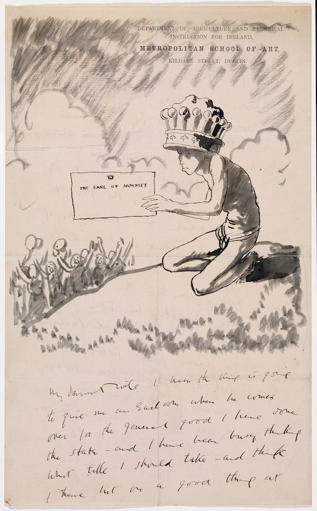Illustrated letter by William Orpen. Photo © National Gallery of Ireland