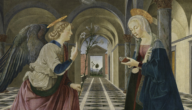 Detail of The Annunciation (c. 1487), Piermatteo d'Amelia. Courtesy of Isabella Stewart Gardner Museum, Boston