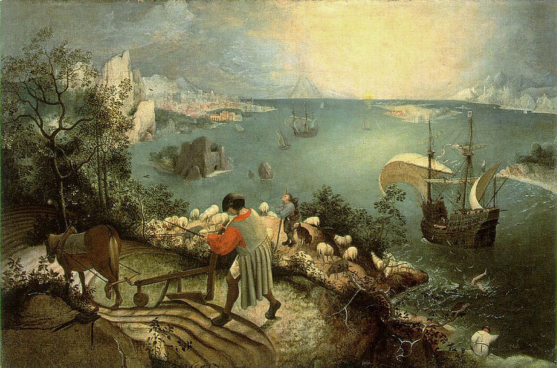 Landscape with Fall of Icarus, (n.d), Pieter Bruegel. Royal Museum of Fine Arts, Belgium