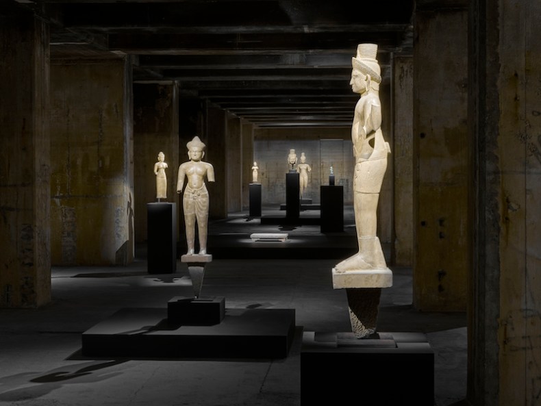 Khmer sculpture from the 7th–13 century, installation view, Feuerle Collection, Berlin. Photo: def image; © The Feuerle Collection