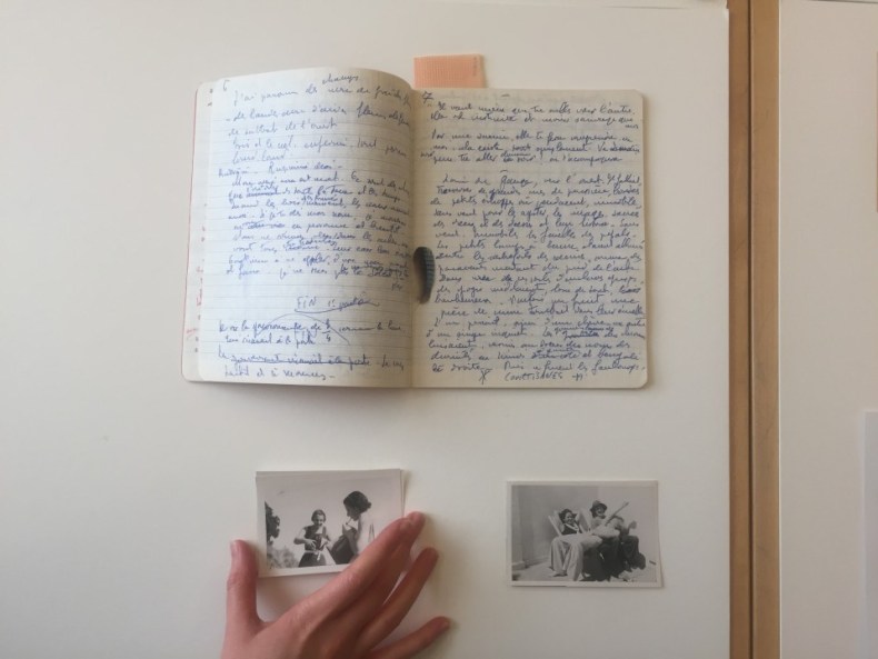 Photographs from the collection and a notebook belonging to poet and artist Valentine Penrose, née Boué. Courtesy Scottish National Galleries