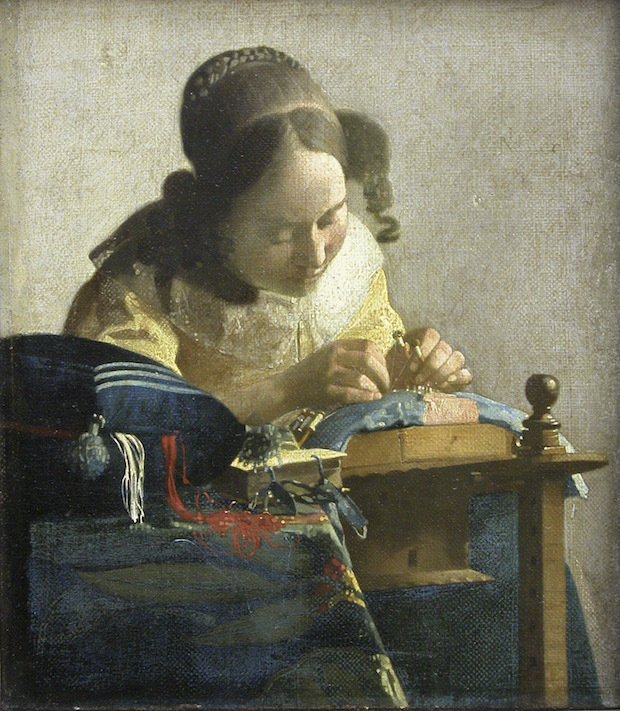 The Lace Maker (c. 1669–70), Johannes Vermeer. © RMN-Grand Palais (musée du Louvre) / Gérard Blot