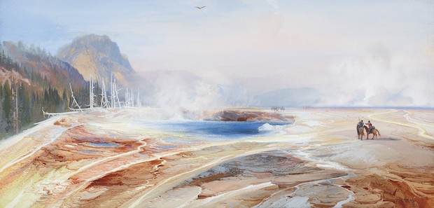 Big Springs in Yellowstone Park (1872), Thomas Moran. Courtesy of the Philadelphia Museum of Art