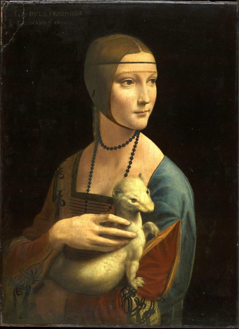 Lady with an Ermine (detail), (c. 1489–90), Leonard da Vinci. Princes Czartoryski Museum, Kraków. Courtesy National Museum in Kraków