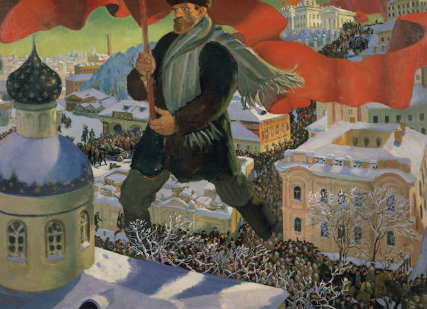 Bolshevik (1920), Boris Mikailovich Kustodiev. Photo © State Tretyakov Gallery