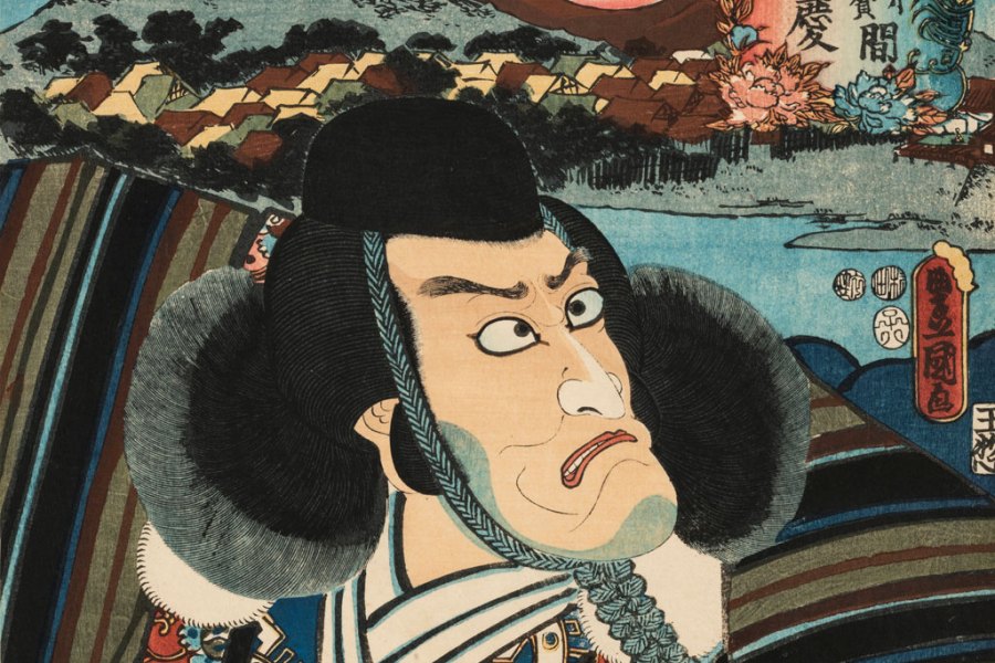 Head of an Actor (detail; c. 1844-64), Utagawa Kunisada. © William Morris Gallery, London Borough of Waltham Forest