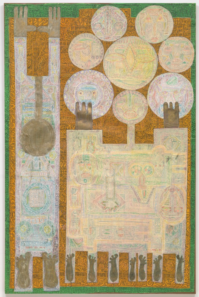 K+L+32+H+4. Mon père et moi (My Father and I), (1962), Charles Hossein Zenderoudi. Courtesy The Museum of Modern Art, NY