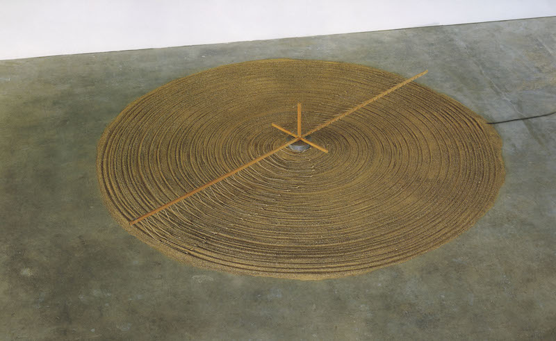 Installation view at Lévy Gorvy in 2016 of Sandmuhle (1970), Günther Uecker. Courtesy Archiv Uecker
