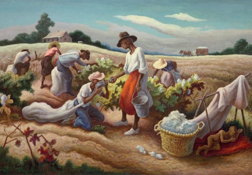 Cotton Pickers (1945), Thomas Hart Benton. © Benton Testamentary Trusts/UMB Bank Trustee/VAGA, NY/DACS, London