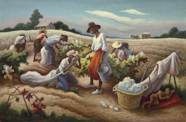Cotton Pickers (1945), Thomas Hart Benton. © Benton Testamentary Trusts/UMB Bank Trustee/VAGA, NY/DACS, London