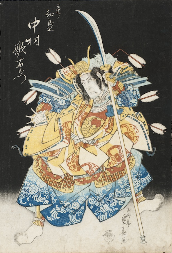 Nakamura Utaemon III as Taira no Tomonori (1831), Ryusai Shigehara. Image Weisman Photo, Photograph courtesy of John E. Gilmore