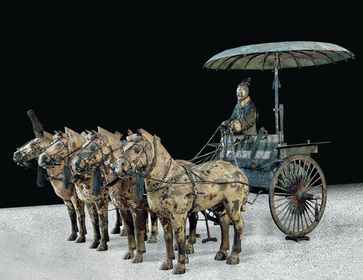 A modern replica of a Qin dynasty chariot. Photo: Courtesy Qin Shihuangdi Mausoleum Site Museum, Lintong
