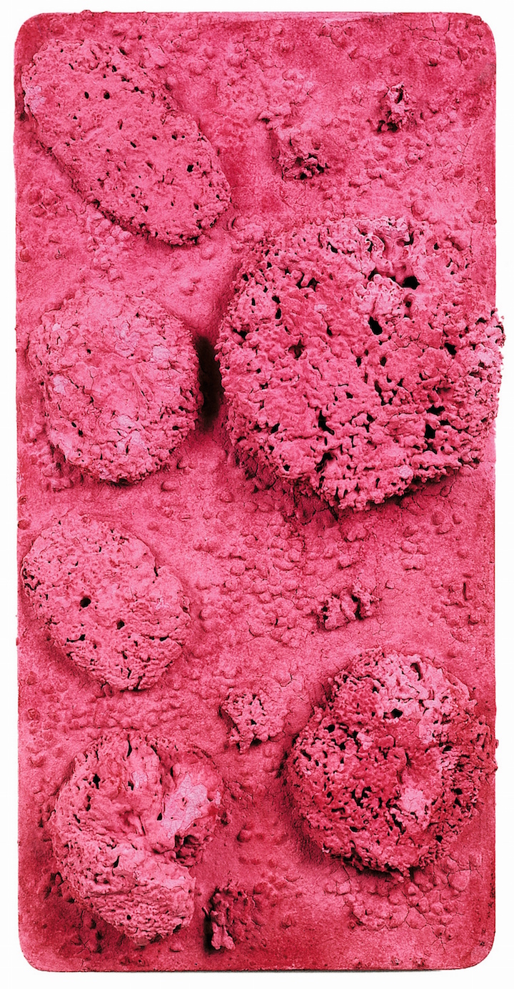 Untitled Pink Sponge-relief, (RE 44) (c. 1960), Yves Klein. © Yves Klein, ADAGP, Paris / DACS, London, 2016