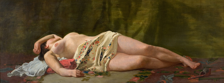 Reclining Nude or Nude Study (1864), Frédéric Bazille. Musée Fabre, Montpellier Méditerranée Métropole