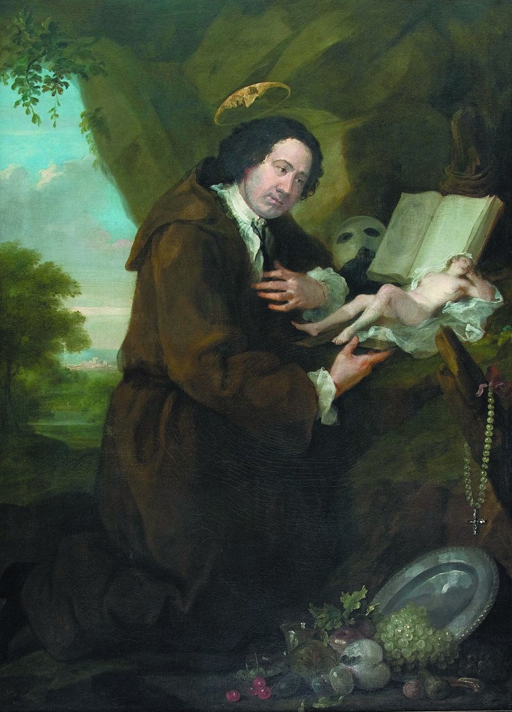 Sir Francis Dashwood at his Devotions, , (late 1750s), William Hogarth. Private collection