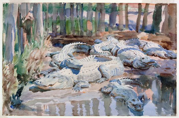 Muddy Alligators (1917), John Singer Sargent. Worcester Art Museum, Sustaining Membership Fund