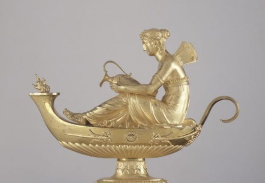 Andiron representing Psyche, , 1809, made by Pierre-Philippe Thomire, after a design by Charles Percier.