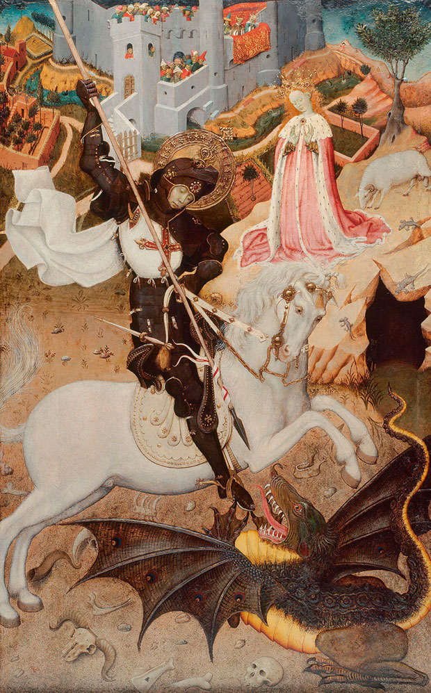 Saint George Killing the Dragon (1434–35), Bernat Martorell. Art Institute of Chicago